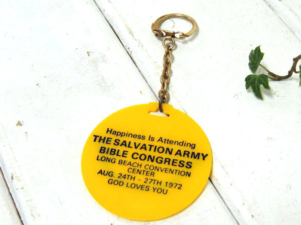 【1972s・スマイル】キャラクター・GOD LOVES YOU・ヴィンテージ・キーホルダー・USA