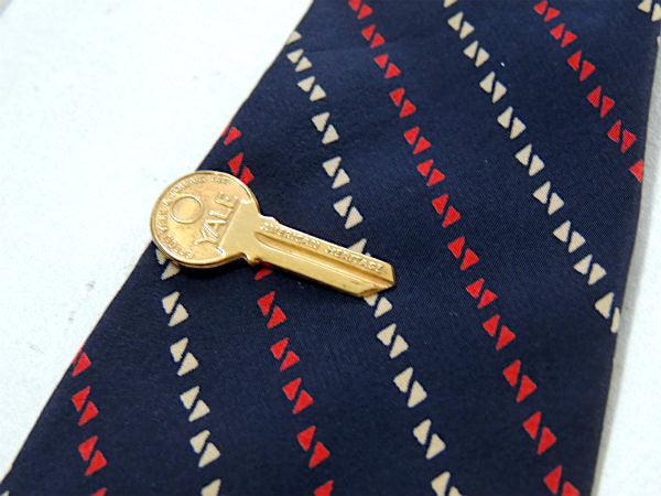 【YALE・USA】鍵・モチーフ・ヴィンテージ・タイピン・ゴールド・key・アクセサリー