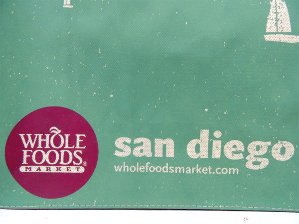 【WHOLE FOODS】ホールフーズ・夕日柄・サンディエゴ・エコバッグ/San Diego