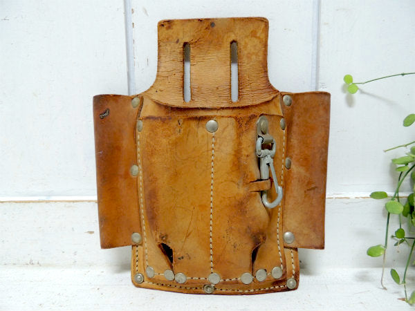 USA・レザー製・5ポケット・ヴィンテージ・ツールポーチ・工具ポーチ・DIY