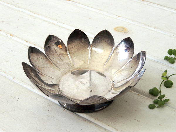 【Reed&Barton】蓮の花型・シルバー製・ヴィンテージ・トレイ/プレート USA