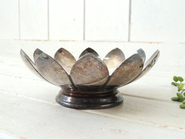 【Reed&Barton】蓮の花型・シルバー製・ヴィンテージ・トレイ/プレート USA