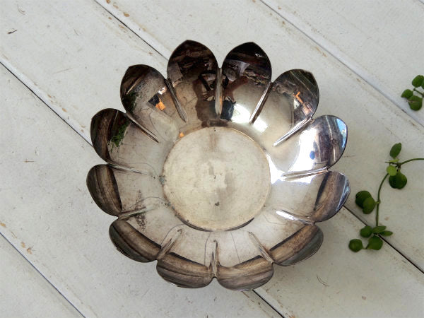 【Reed&Barton】蓮の花型・シルバー製・ヴィンテージ・トレイ/プレート USA