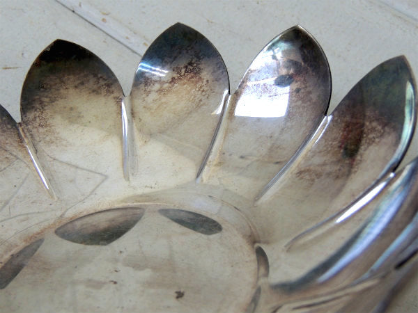 【Reed&Barton】蓮の花型・シルバー製・ヴィンテージ・トレイ/プレート USA