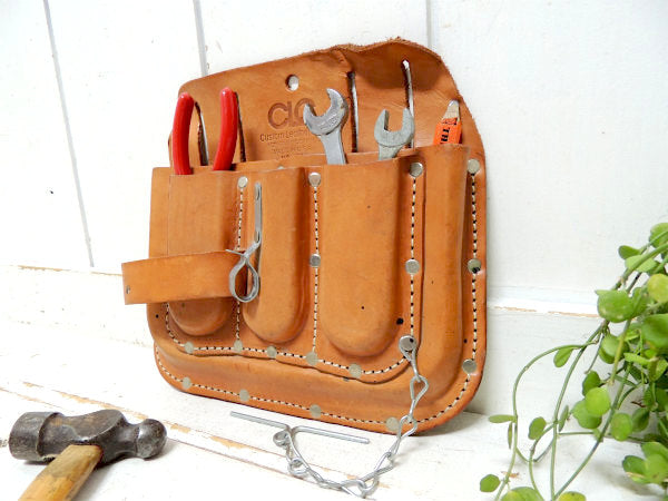 【CLC】カウハイドレザー製・5ポケット・ヴィンテージ・ツールポーチ・工具ポーチ USA