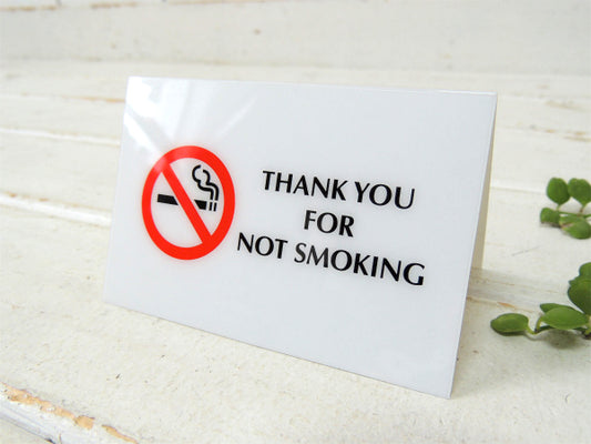 【THANK YOU FOR NOT SMOKING】禁煙・卓上サイン・看板・USA・モーテル