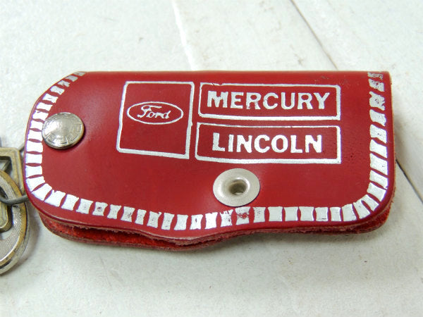 【Ford・フォード・リンカーン・マーキュリー・アメ車】ビンテージ・革・キーケース・鍵2本付き