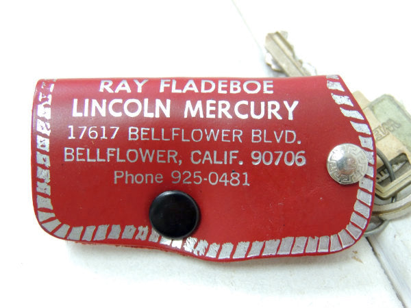 【Ford・フォード・リンカーン・マーキュリー・アメ車】ビンテージ・革・キーケース・鍵2本付き