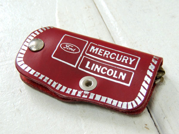 【Ford・フォード・リンカーン・マーキュリー・アメ車】ビンテージ・革・キーケース・鍵2本付き