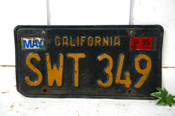 アメリカ カリフォルニア州 1963s SWT 349 ヴィンテージ ナンバープレート USA 看板