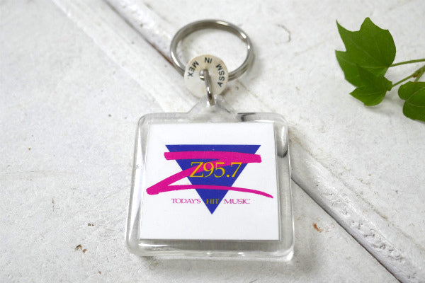 Z95.7・ラジオ局・アドバタイジング・デッドストック・ヴィンテージ・両面・キーホルダー USA