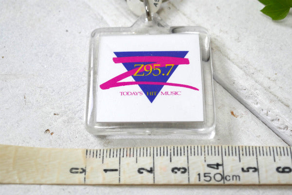 Z95.7・ラジオ局・アドバタイジング・デッドストック・ヴィンテージ・両面・キーホルダー USA