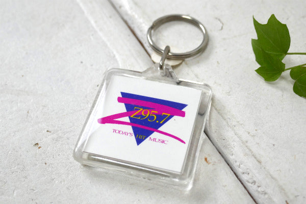Z95.7・ラジオ局・アドバタイジング・デッドストック・ヴィンテージ・両面・キーホルダー USA