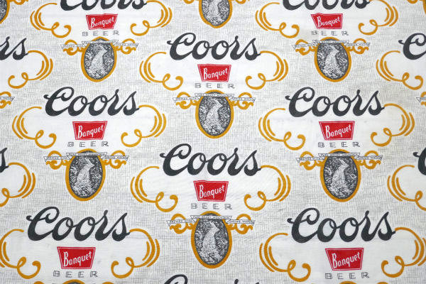 Coors クアーズ ビール 70s ヴィンテージ ベッドカバー ベッドスプレッド 大判 インテリア