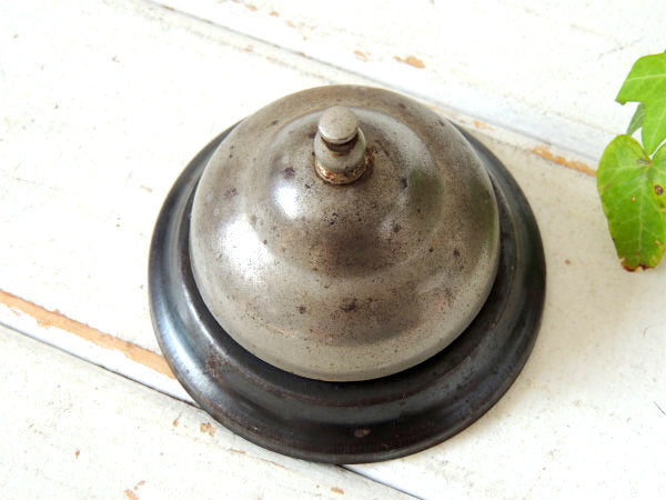 【シャビーなメタル製】ヴィンテージ・呼び鈴・コールベル・卓上ベル・USA・店舗レジ