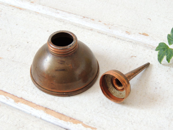 【真鍮製】ちいさな・アンティーク・油差し・オイル差し・オイラー・ガレージ・工業系・USA