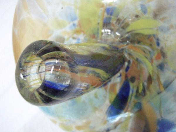 USA・ガラス製・キノコ・きのこのオブジェ・ハンドメイド・ガラス工芸