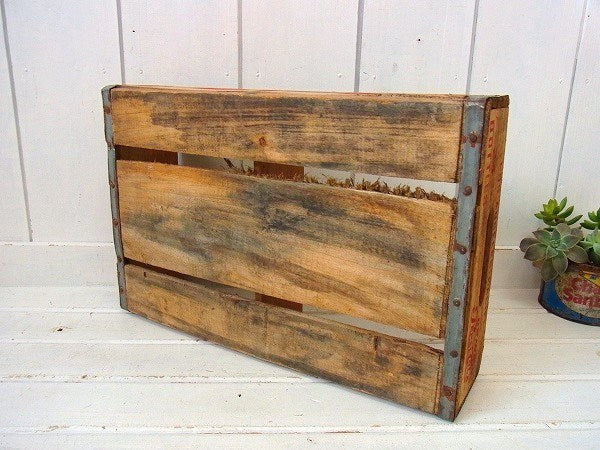 【PEPSI】ペプシコーラ・仕切り付き・ヴィンテージ・ウッドボックス/木箱　USA