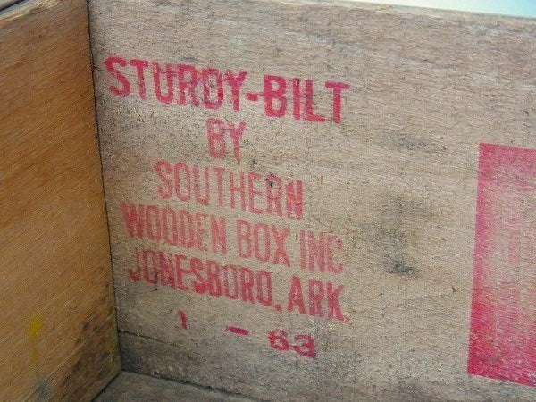 【PEPSI】ペプシコーラ・仕切り付き・ヴィンテージ・ウッドボックス/木箱　USA