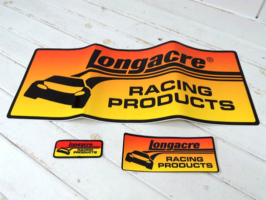ロングエーカー　レーシングカー　自動車パーツ ステッカー2枚+刺繍ワッペン1枚 USA ホットロッドアメ車 カスタムカー
