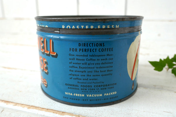 MAXWELL HOUSE COFFEE マックスウェル・ビンテージ・コーヒー缶・ティン缶・USA