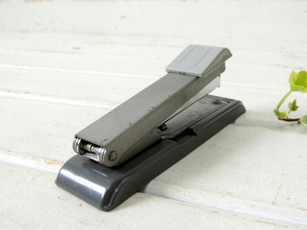 1896's~ BOSTITCH ボステッチ グレー×メタル製・ヴィンテージ・ホッチキス ステープラー USA ステーショナリー Office雑貨 文房具