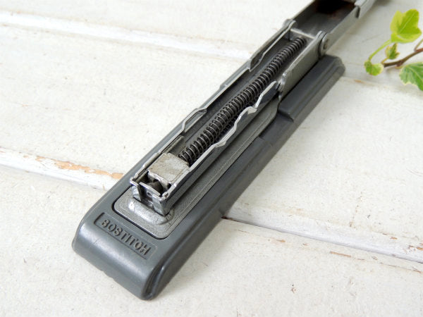 1896's~ BOSTITCH ボステッチ グレー×メタル製・ヴィンテージ・ホッチキス ステープラー USA ステーショナリー Office雑貨 文房具