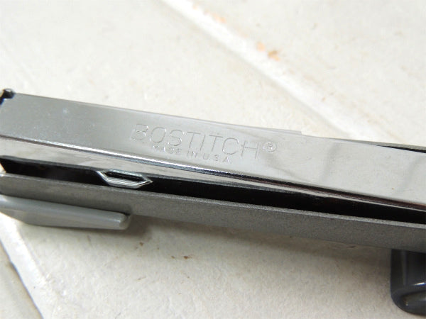 1896's~ BOSTITCH ボステッチ グレー×メタル製・ヴィンテージ・ホッチキス ステープラー USA ステーショナリー Office雑貨 文房具