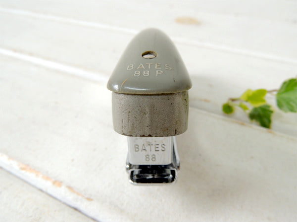 【Bates 88P】グレー色・ハンディタイプ・ヴィンテージ・ホッチキス/ステープラー USA