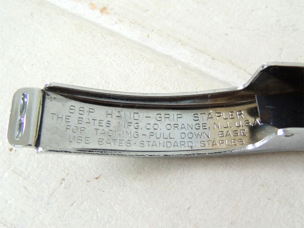 【Bates 88P】グレー色・ハンディタイプ・ヴィンテージ・ホッチキス/ステープラー USA