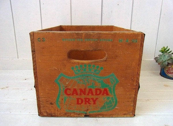 【カナダドライ】ジンジャーエール・木製・ヴィンテージ・ウッドボックス/木箱　USA