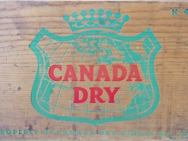 【カナダドライ】ジンジャーエール・木製・ヴィンテージ・ウッドボックス/木箱　USA