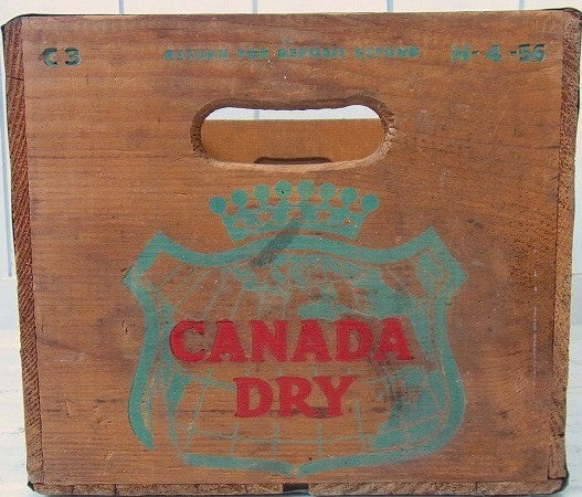 【カナダドライ】ジンジャーエール・木製・ヴィンテージ・ウッドボックス/木箱　USA