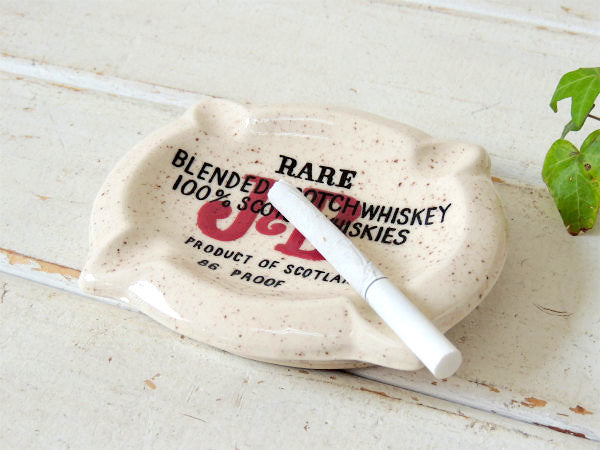 J&B スコッチ ウイスキー・アドバタイジング・セラミック製・ヴィンテージ・灰皿・アシュトレイ US