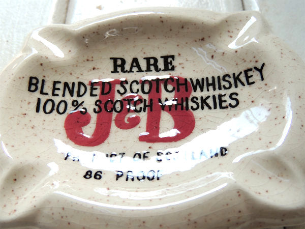 J&B スコッチ ウイスキー・アドバタイジング・セラミック製・ヴィンテージ・灰皿・アシュトレイ US