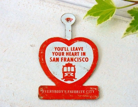 サンフランシスコ ケーブルカー 1960s ヴィンテージ・ピンバッジ 缶バッジ USA