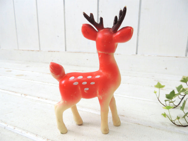 【トナカイ】クリスマス・ヴィンテージ・ソフビドール(2体セット)バンビ