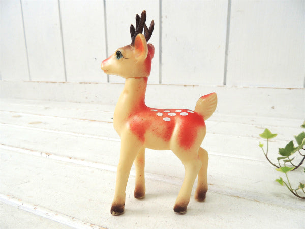 【トナカイ】クリスマス・ヴィンテージ・ソフビドール(2体セット)バンビ