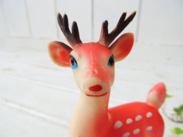 【トナカイ】クリスマス・ヴィンテージ・ソフビドール(2体セット)バンビ