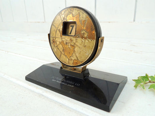 USA サンフランシスコ・地球儀 ノベルティ・ビンテージ・デスクカレンダー 卓上カレンダー