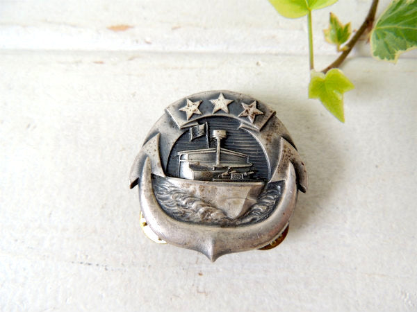 【軍艦】ミリタリー・ネイビー・US ARMY・V-21-N・ビンテージ・ピンバッジ・ピンズ