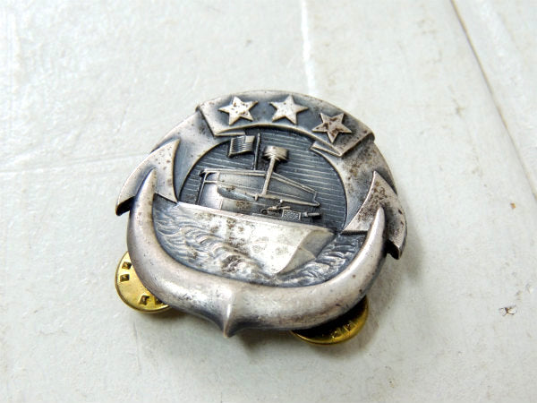 【軍艦】ミリタリー・ネイビー・US ARMY・V-21-N・ビンテージ・ピンバッジ・ピンズ