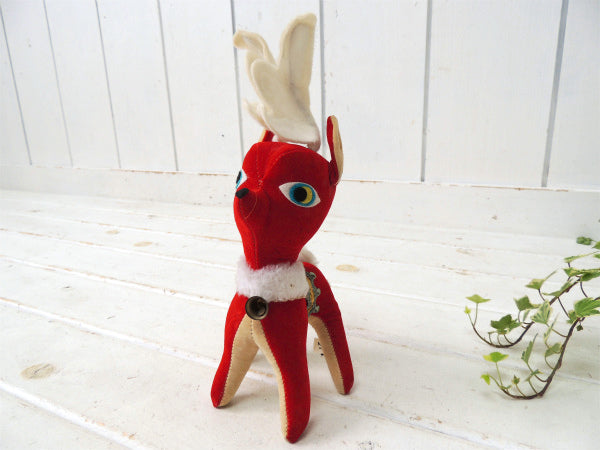 トナカイ・クリスマス・ヴィンテージ・ドール/ぬいぐるみ/MADE IN JAPAN
