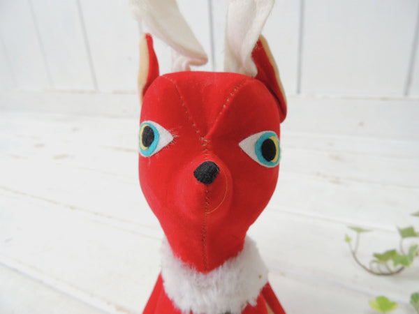 トナカイ・クリスマス・ヴィンテージ・ドール/ぬいぐるみ/MADE IN JAPAN