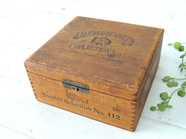 アルフレッド ダンヒル・NY・PARIS・LONDON アンティーク 葉巻ケース 木箱