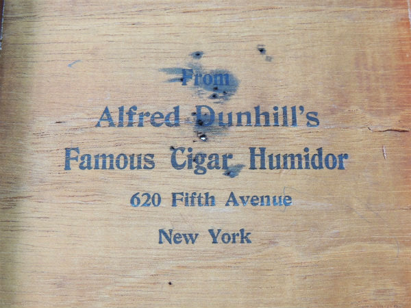 アルフレッド ダンヒル・NY・PARIS・LONDON アンティーク 葉巻ケース 木箱