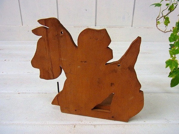 【スコッチテリア/犬】ネクタイホルダー・木製・アンティーク・フック/壁掛けフック・USA