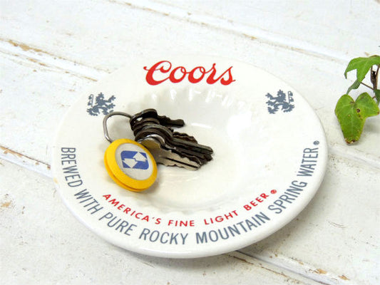【Coors・クアーズ】ビール・ヴィンテージ・陶器製・灰皿・アシュトレイ・アドバタイジングUSA