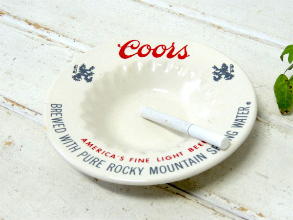 【Coors・クアーズ】ビール・ヴィンテージ・陶器製・灰皿・アシュトレイ・アドバタイジングUSA