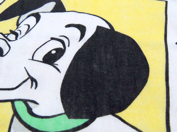 【101匹わんちゃん】ダルメシアン柄・犬・ヴィンテージ・ユーズドシーツ(フラットタイプ) USA